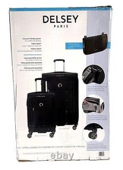 Delsey Paris 2 Piece Softside Spinner Luggage Set New Open Box