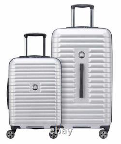 Delsey Paris 2-piece Luggage Spinner Hardside Trunk Set 29 & 22 Silver NEW