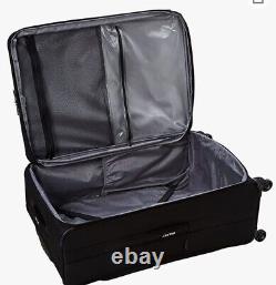 Delsey Paris Softside Expandable Luggage Sets with Spinner Wheels, Black(2622155)