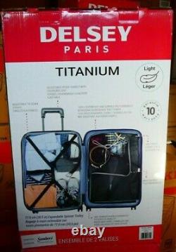Delsey Paris Titanium 2 Piece Light Expandable Hardside Luggage Set 31 & 21