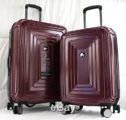 Delsey Reflection 2 Piece Hardside Spinner Luggage Set Burgundy