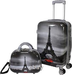 Destination Collection 2-Piece Carry-On Luggage Set, Paris, One Size