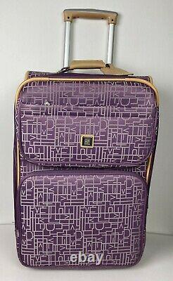 Diane Von Furstenberg DVF 21 Logo Rolling Carry On Luggage & Travel Bag (2 Pc)