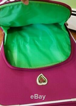 Diane von furstenberg Pink Suitcase carry on Bag Set Heart LOVE Logo