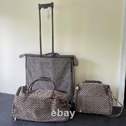 Diane von furstenberg luggage set rolling suitcase carry on duffle bag 3 Pc set