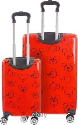 Disney Mickey Mouse Adventure Awaits 2 Piece Family Vacation Luggage Set NEW