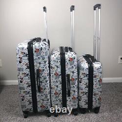Disney Minnie & Mickey Mouse Spinner FUL Suitcase Set Hard Luggage 21 25 29