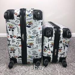 Disney Minnie & Mickey Mouse Spinner FUL Suitcase Set of 2 Hard Luggage 21 29
