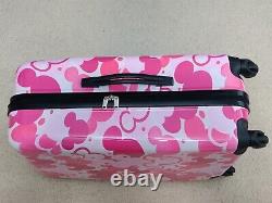 Disney Minnie Mouse Pink Hard Rolling Spinner Suitcase Luggage 3 Piece Set