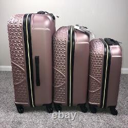 Disney Minnie Mouse Rose Gold Spinner FUL Suitcase Set Hard Luggage 21 25 29