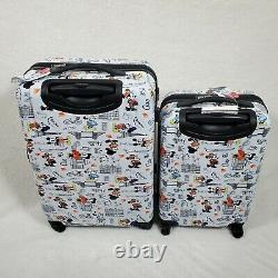 Disney Minnie Mouse Two-Piece Hardshell Spinner Luggage Set 21 & 25 Suitcases