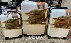 Disney Star Wars Baby Yoda Grogu Luggage Set FUL Hard Luggage 29 25 21 RARE