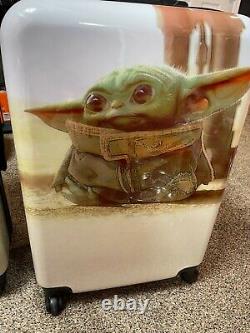Disney Star Wars Baby Yoda Grogu Luggage Set FUL Hard Luggage 29 25 21 RARE