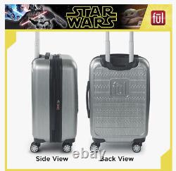 Disney Star Wars Darth Vader Spinner Suitcase 3PC Silver Hard Luggage Set NEW