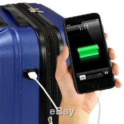 Elite 2-Piece 21 29 Smart USB Port Hardside Expandable Spinner Luggage Set