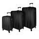 Elite Luggage El09078k Verdugo Hardside 3 Piece Spinner Luggage Set Black