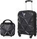 Embrace Luxury Gem 2-piece Hardside Cosmetic Carry-on Luggage Set