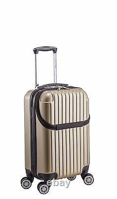 Euro Style Collection 3 Piece Luggage Sets ABS Trolley Spinner Suitcase