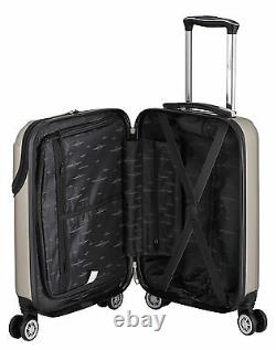 Euro Style Collection 3 Piece Luggage Sets ABS Trolley Spinner Suitcase