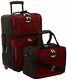 Expandable Rolling Upright Luggage Burgundy 2 Piece Set Spot Clean