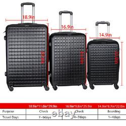 FDA Suitcase Lightweight Luggage With Spinner Wheels, 3-Piece Set (20/24/28)