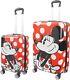 Ful Disney Minnie Mouse 2 Piece Rolling Luggage Set, Hardshell Suitcases