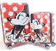 Ful Disney Minnie Mouse 2 Piece Rolling Luggage Set, Hardshell Suitcases Read