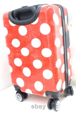 FUL Disney Minnie Mouse 2 Piece Rolling Luggage Set, Hardshell Suitcases READ