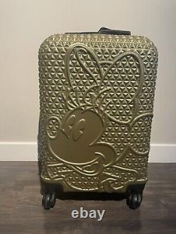 FUL Disney Minnie Mouse Textured 3pc Hardside Spinner Luggage Set Gold