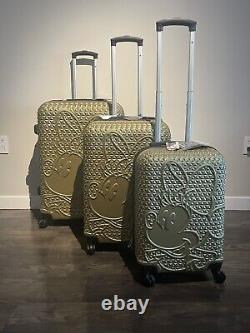 FUL Disney Minnie Mouse Textured 3pc Hardside Spinner Luggage Set Gold