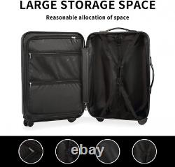 Fanskey Luggage, 3 Piece Set Suitcase with Spinner wheels, Dark Green