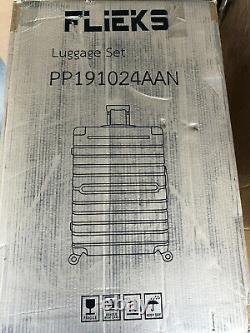 Flieks Luggage Set 3 Piece with TSA Lock -Blue