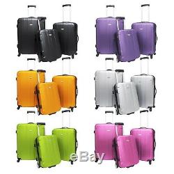 Free TSA Lock Travelers Choice Rome 3pc Hardside Lightweight Spinner Luggage Set