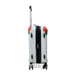 Frida Kahlo 2pcs Set Travel Luggage White Lady Spinner Suitcase (20 28 inch)