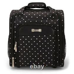 Geoffrey Beene Designer Fashion 5-Piece Polka Dot Spinner Luggage Set