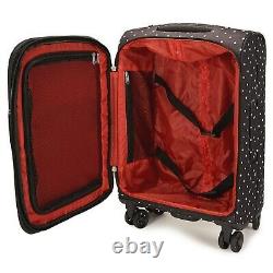 Geoffrey Beene Designer Fashion 5-Piece Polka Dot Spinner Luggage Set