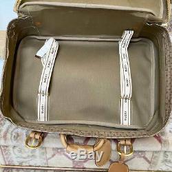 Gucci Vintage Monogram Luggage Travel Suitcases 3pc Set