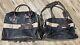 Guess Carry On Wheeled Luggage And Shoulder Bag Faux Leather Crocodile Set Of 2