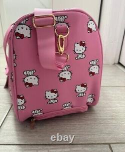 HELLO KITTY PINK ROLLING LEATHER DUFFEL LUGGAGE BAG Travel Carry On SUITCASE Set
