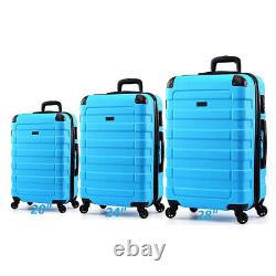 HIPACK Prime ABS Scratch Resistant Finish Easy Glide 360° Wheels 3PC Luggage Set
