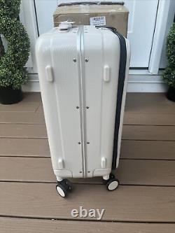 Hanke Lightweight Front Opening Carry-On 20 Inch, Ivory White New