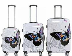 Hard Shell Case Cabin 4 Wheels Spinner Trolley Luggage Suitcase Holiday Travel