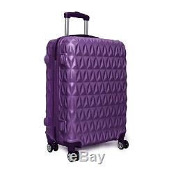 Hard Shell PC+ABS Cabin Suitcase 4 Wheel Travel Luggage Trolley Lightweight Case