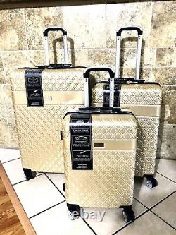Hard Side Molded Flat Iron Collection II 3-Piece Golden Luggage Set