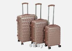 Hard shell Trolley Suitcase 4 Wheel Spinner Lightweight Luggage Travel Rose Gold