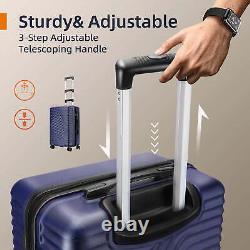 Hardshell Luggage Sets 3 Piece Double Spinner Wheels Suitcase with TSA Lock 20