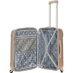 Hardside Luggage Set 3 Piece Black Expandable Spinner Hardshell Upright Suitcase
