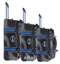 Harley-Davidson Blue & Black Wheeled Water-Resistant Lightweight Travel Luggage