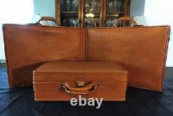 Hartmann Vintage Belting Leather Luxury Luggage Set of Three Great Condition
