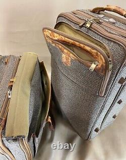 Hartmann Vintage Tweed Carry On Set 20 Duffle & 22 Upright Wheeled Suitcase